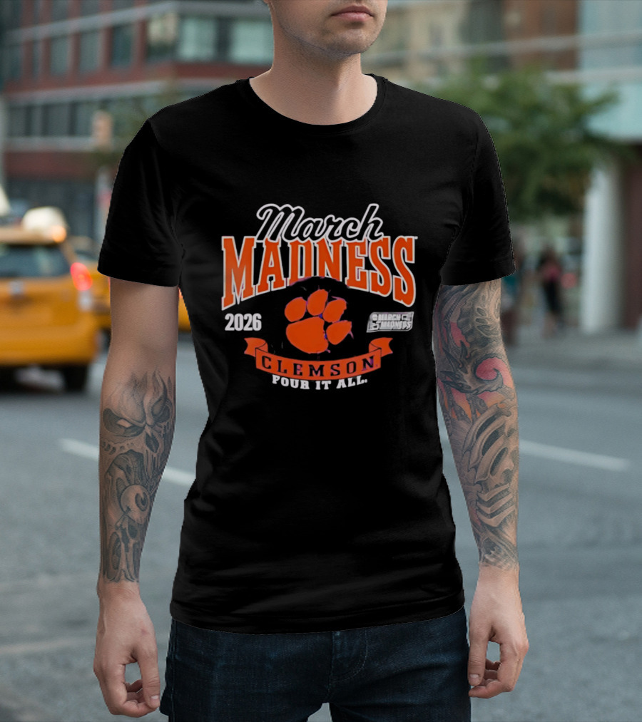 Clemson March Madness 2026 NCAA Women's Basketball Four It All T-Shirt