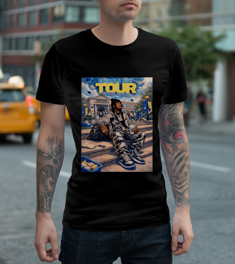 Shordie Shordie Schools Out Tour 2026 Trippers University Campus Scene T-Shirt
