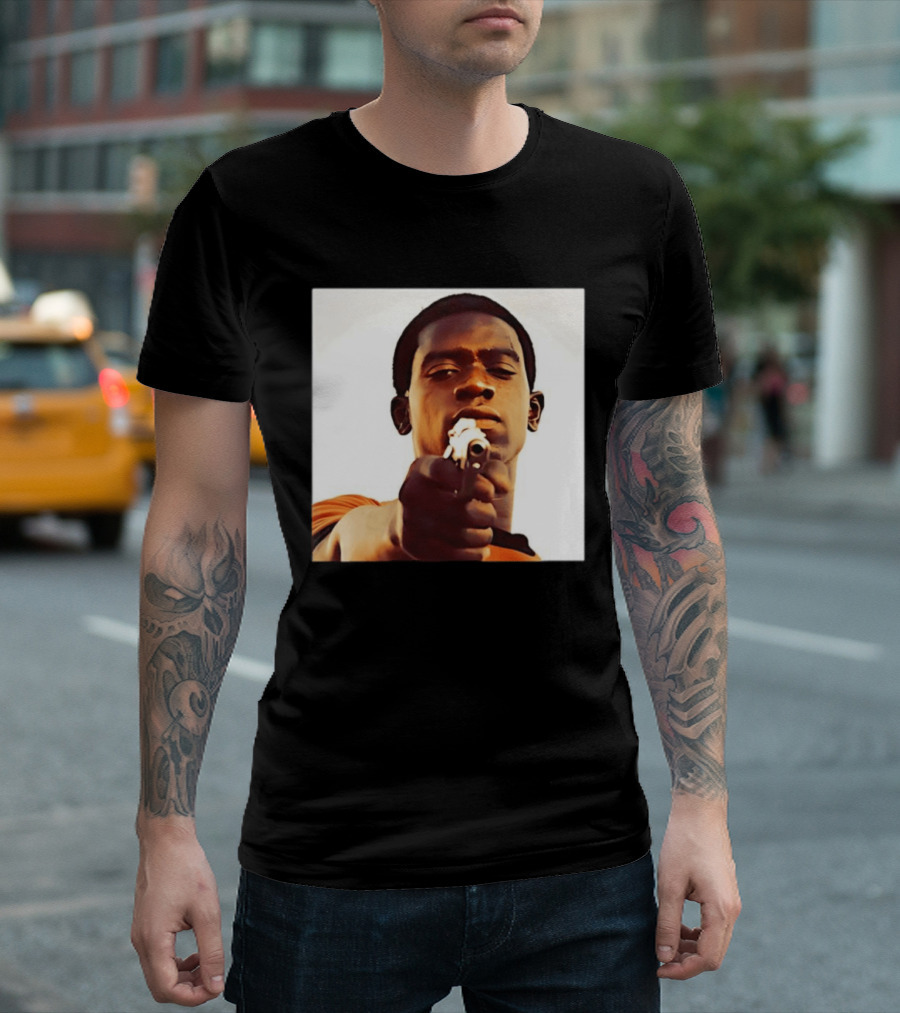 Snowfall TV Series 2017 Damson Idris Character With Gun T-Shirt