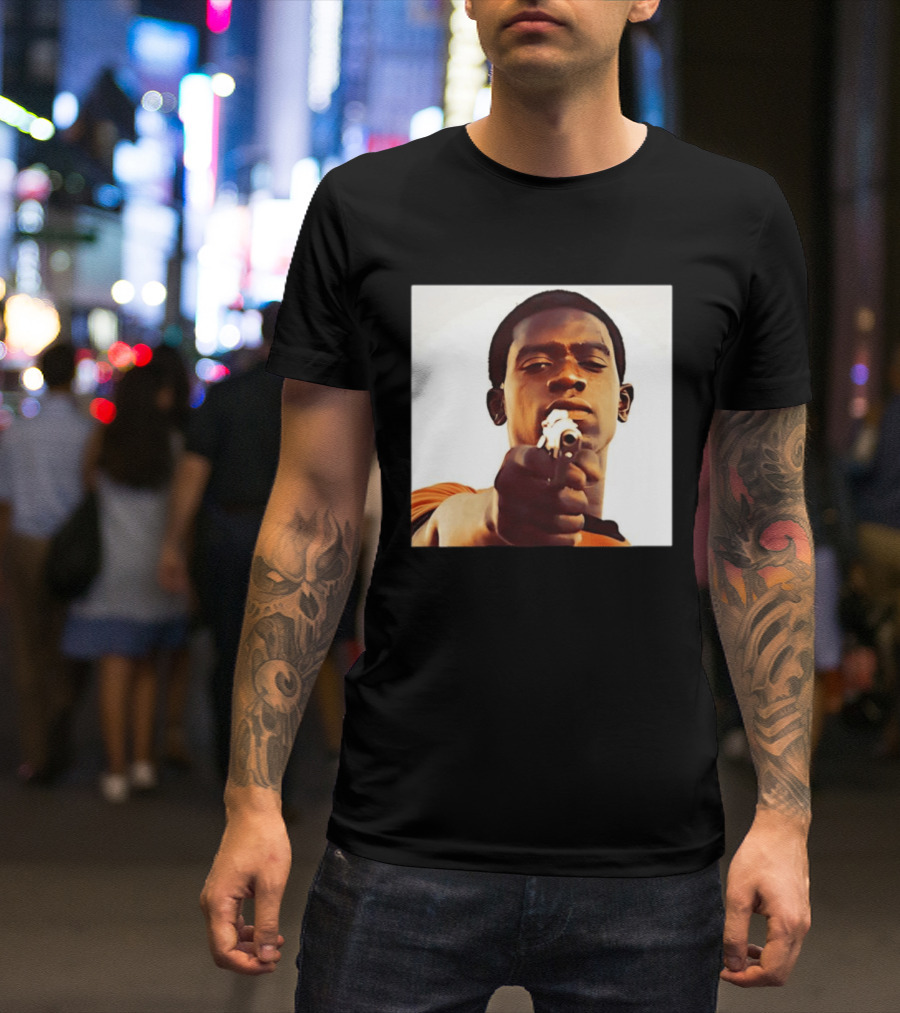 Snowfall TV Series 2017 Damson Idris Character With Gun T-Shirt