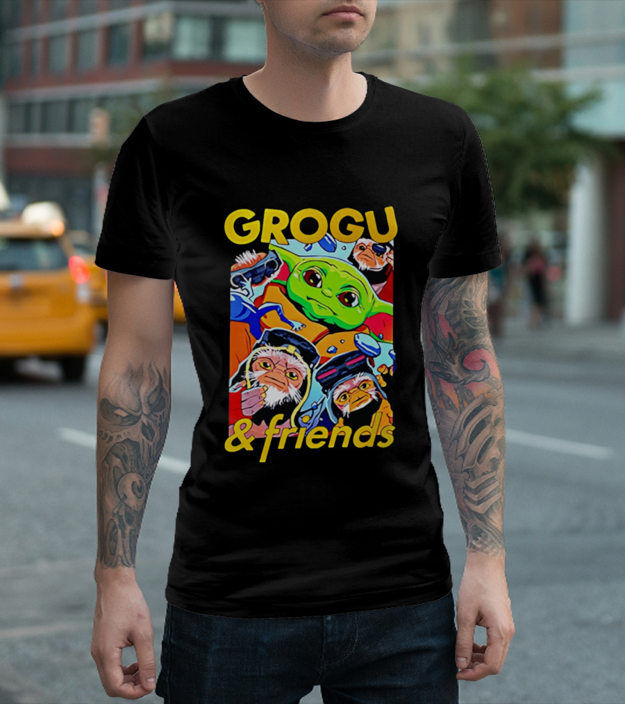 Grogu And Friends Cartoon Adventures Featuring Grogu T-Shirt