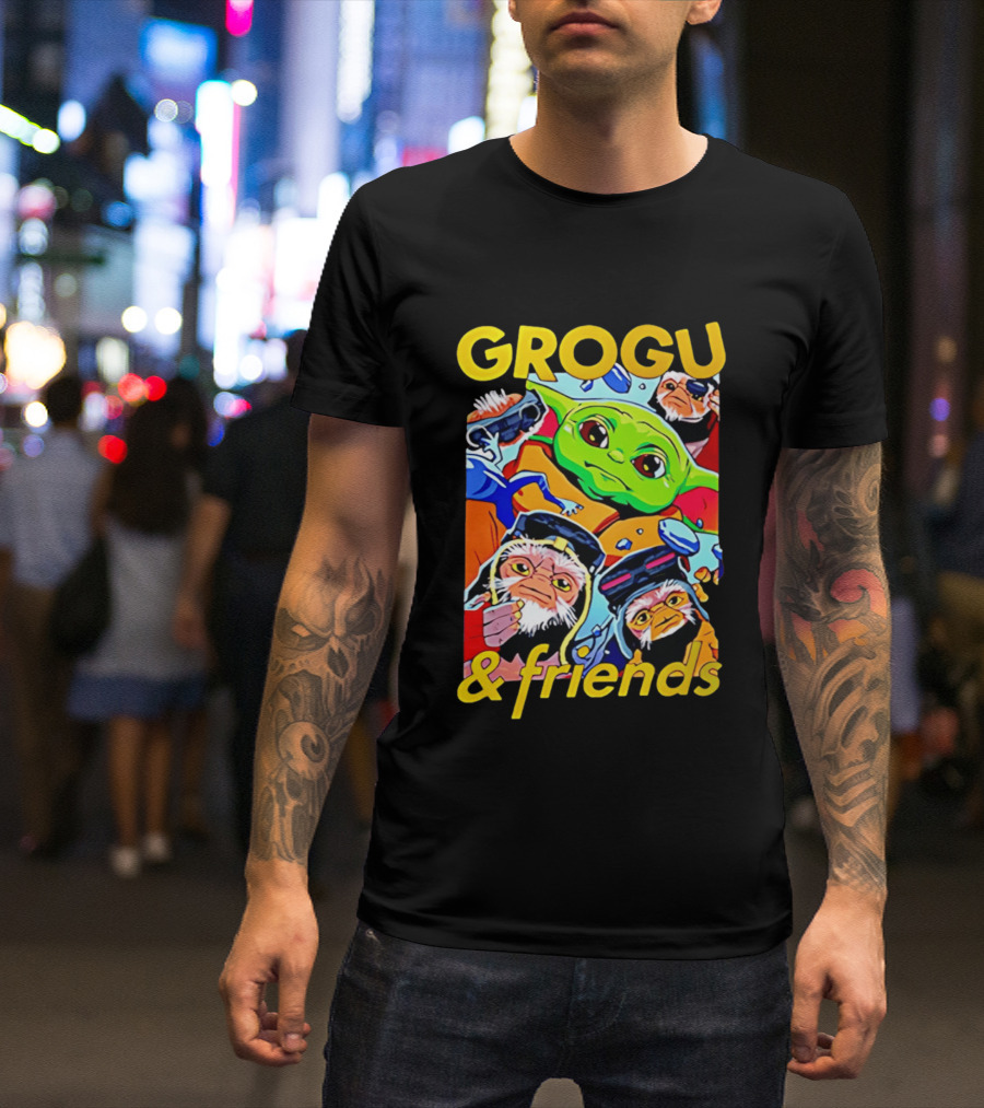 Grogu And Friends Cartoon Adventures Featuring Grogu T-Shirt