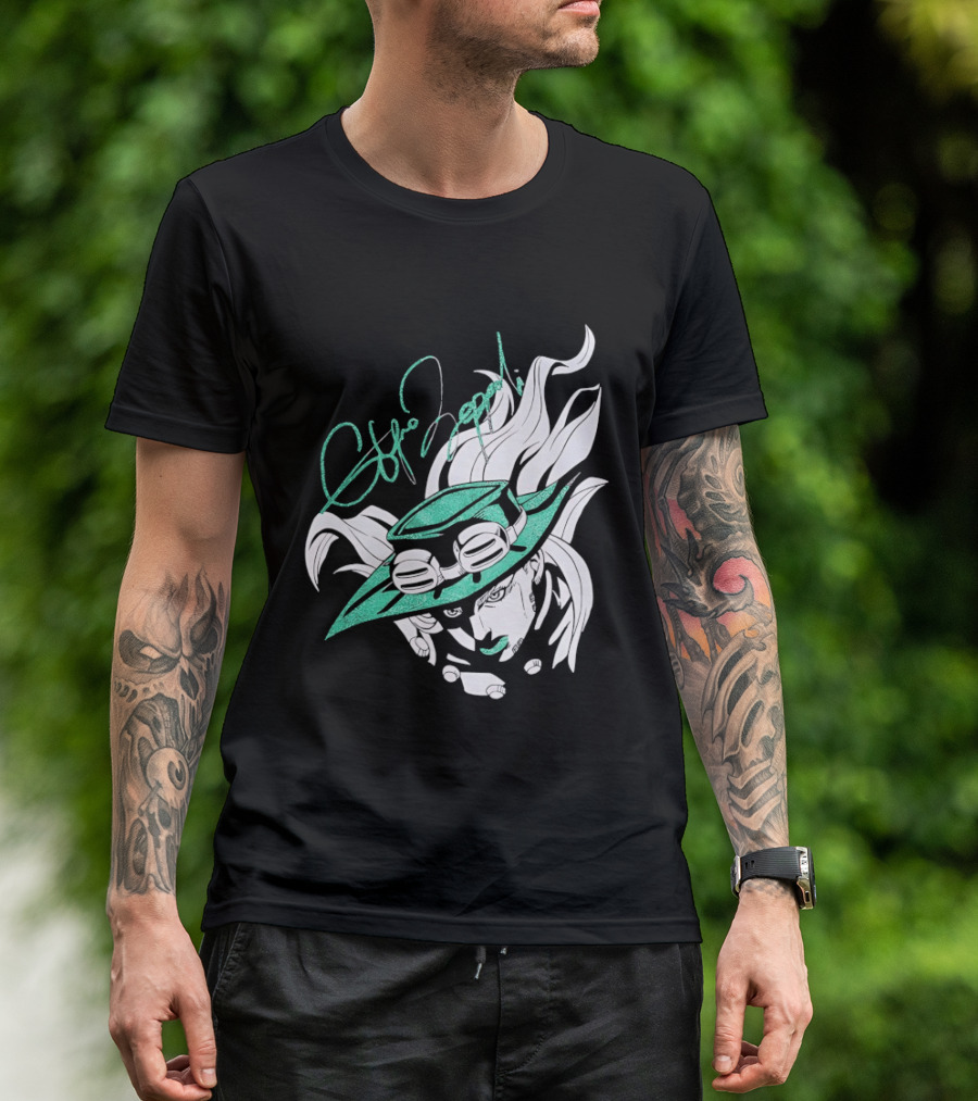 Gyro Zeppeli Jojo's Bizarre Adventure Illustration Signature T-Shirt