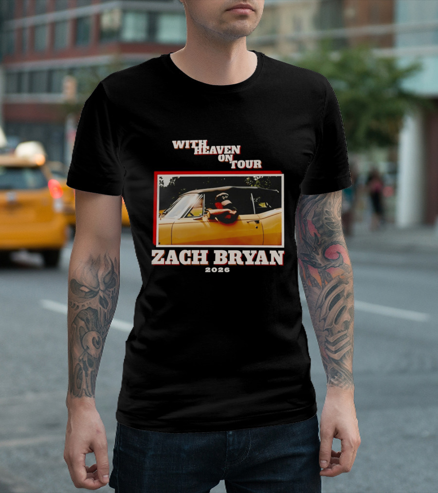 Zach Bryan 2024 Oklahoma Country Music With Heaven On Tour T-Shirt