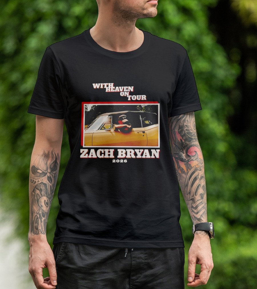 Zach Bryan 2024 Oklahoma Country Music With Heaven On Tour T-Shirt