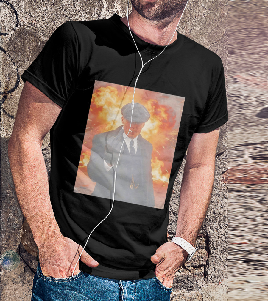 Peaky Blinders Shelby Explosion Middle Finger Iconic Scene T-Shirt