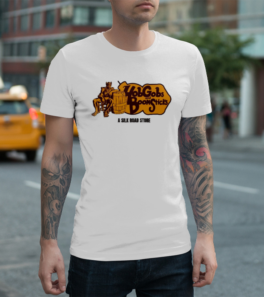 HobGobs And Boom Sticks A Silk Road Store Mythical Goblin Barrel T-Shirt