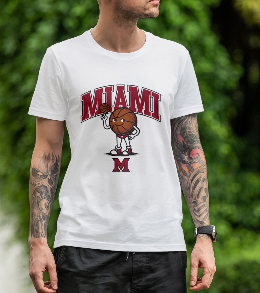 Miami Basketball Cartoon Character 2026 T-Shirt