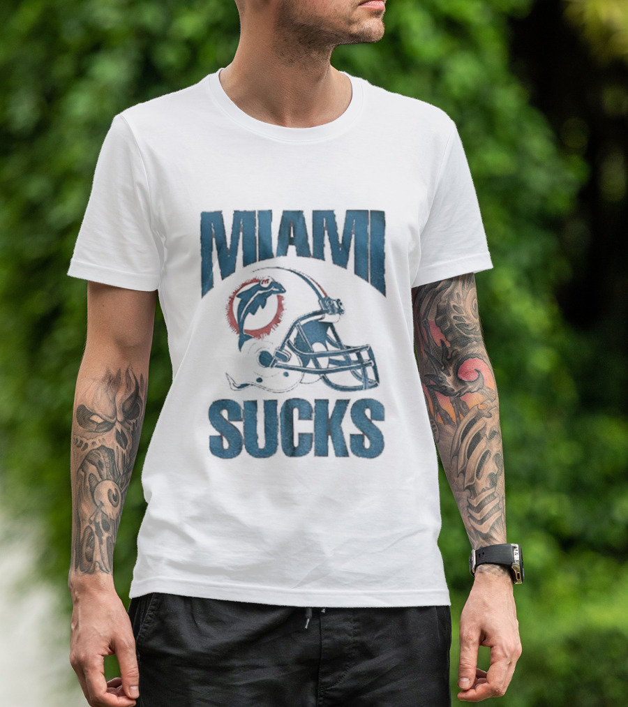 Miami Sucks Dolphins Helmet Football 2025 T-Shirt