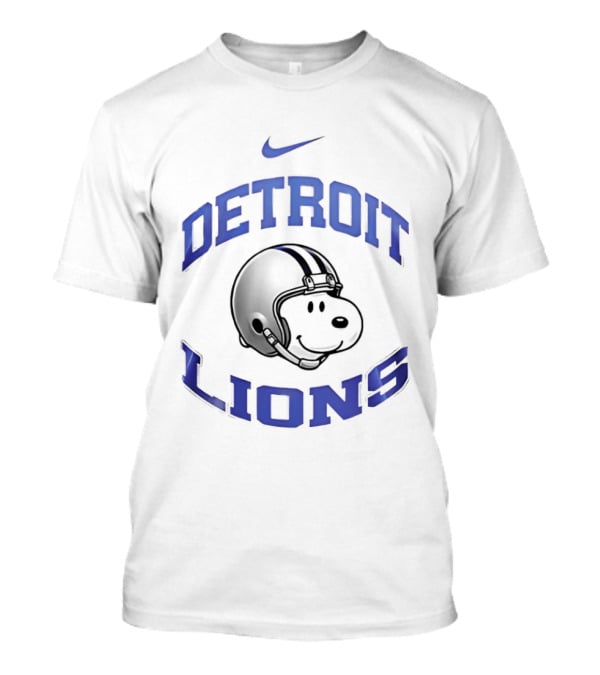 Nike Detroit Lions Snoopy Helmet 2026 T-Shirt