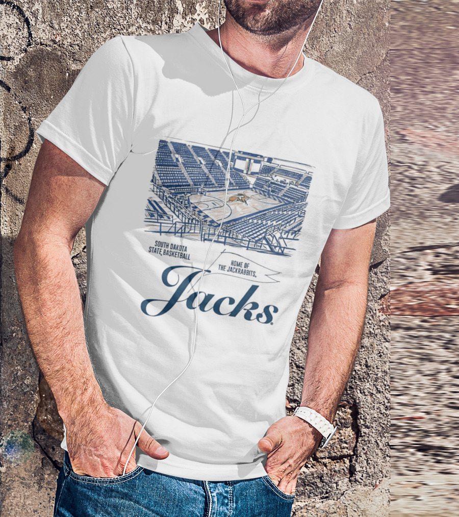 South Dakota State University Jackrabbits Basketball Court Jacks T-Shirt