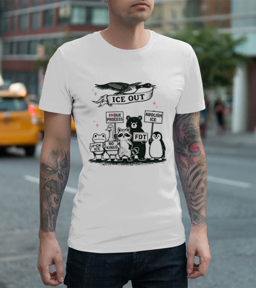 Resistance Ice Out Minnesota Protest Abolish ICE Animal Meme T-Shirt