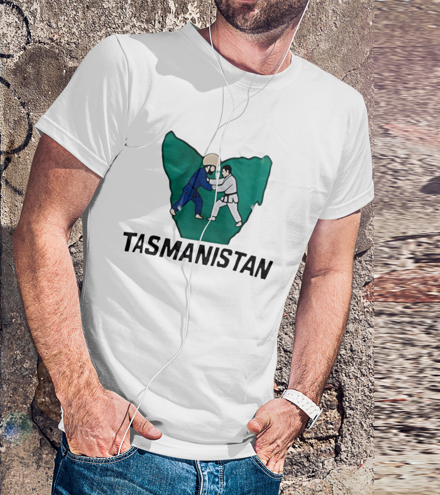 Tasmanistan Judo Cartoon Tasmania Map T-Shirt