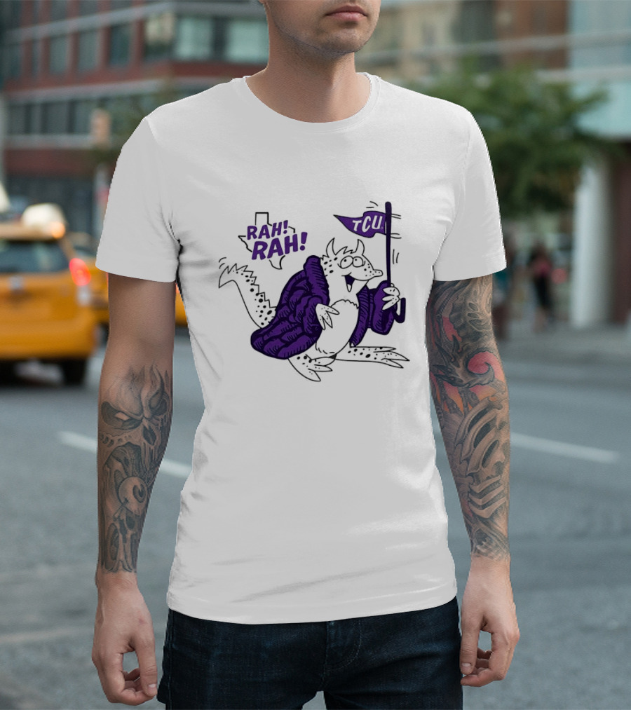 TCU Rah Rah Horned Frog Cheer Flag T-Shirt