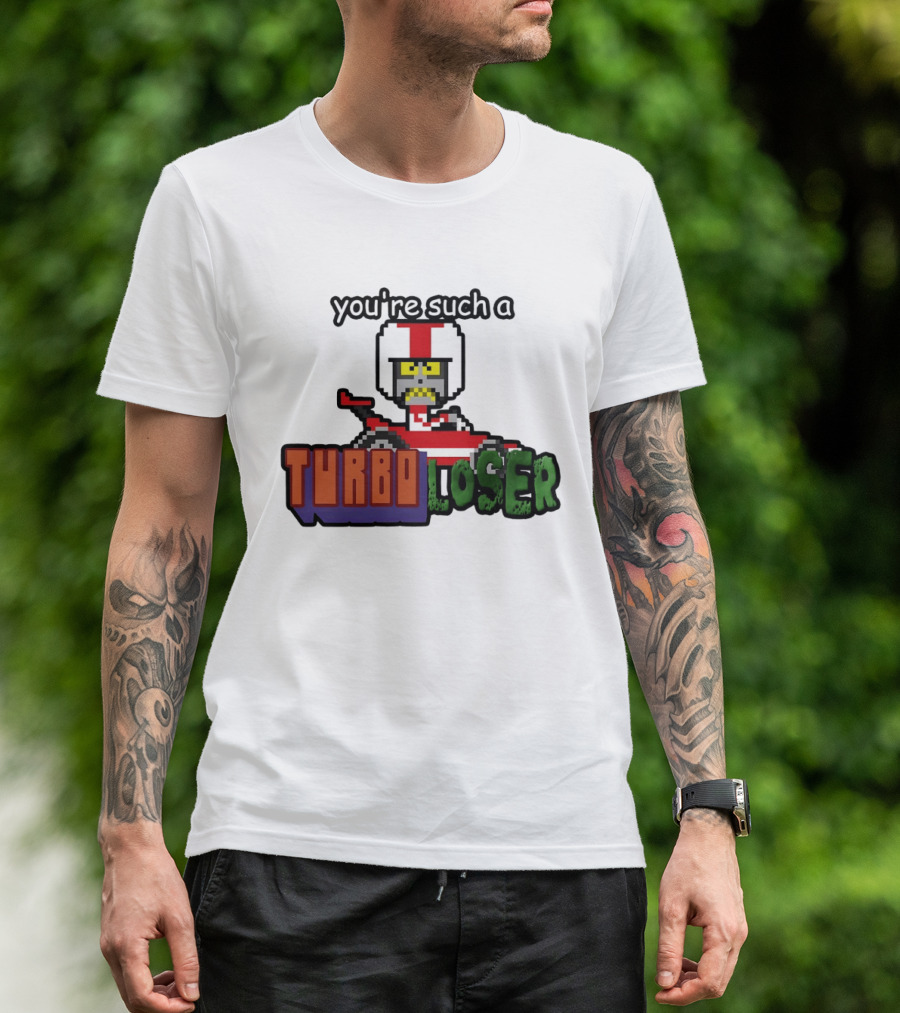 You're Such A Turbo Loser Pixel Art Racing Helmet T-Shirt