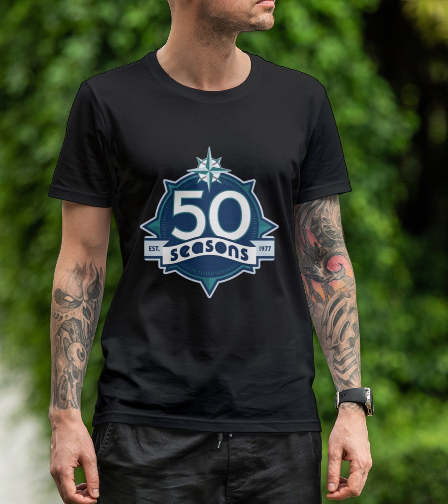 Cal Raleigh Seattle 50 Seasons Est. 1977 T-Shirt