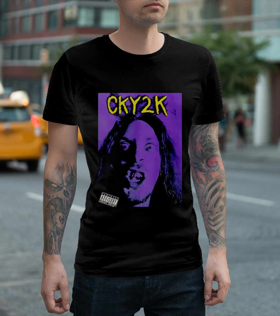 CKY2K Explicit Content Purple Portrait Bam Margera T-Shirt