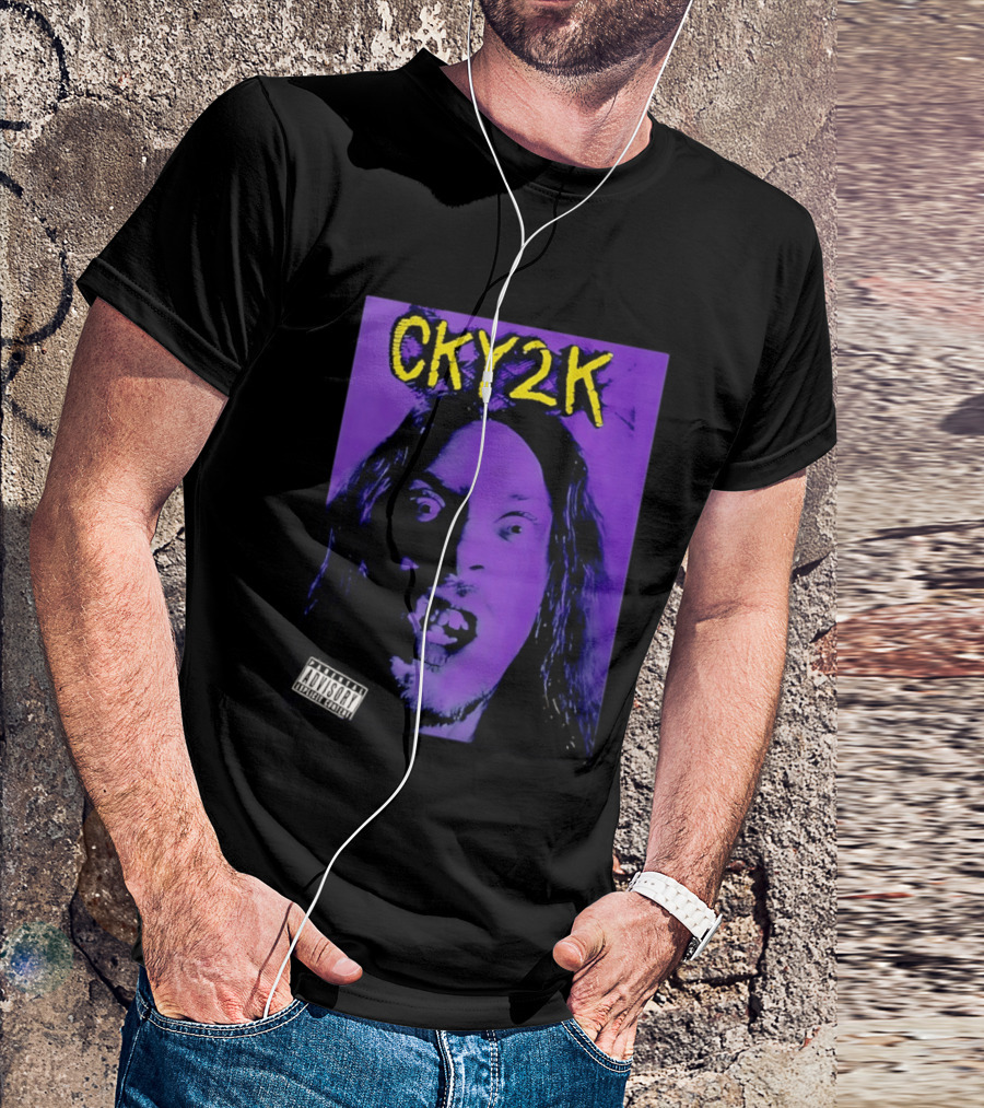 CKY2K Explicit Content Purple Portrait Bam Margera T-Shirt