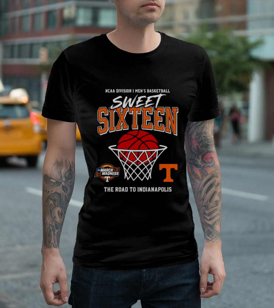 NCAA Division I Men's Basketball Sweet Sixteen March Madness The Road To Indianapolis T-Shirt