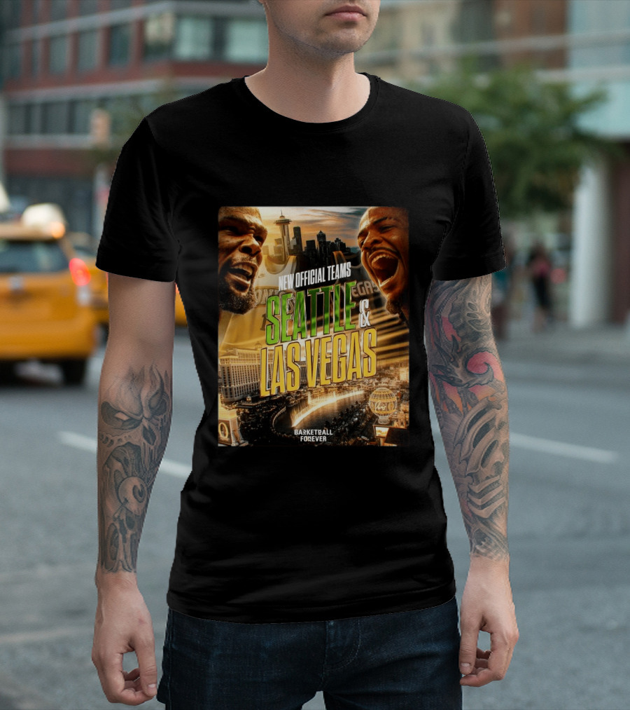 New Official Teams Seattle Las Vegas Basketball Forever 2026 T-Shirt