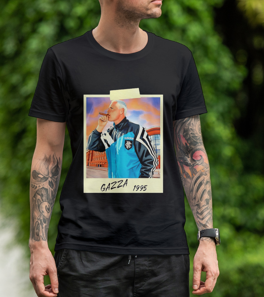 Paul Gascoigne Gazza 1995 Rangers Adidas Jacket T-Shirt