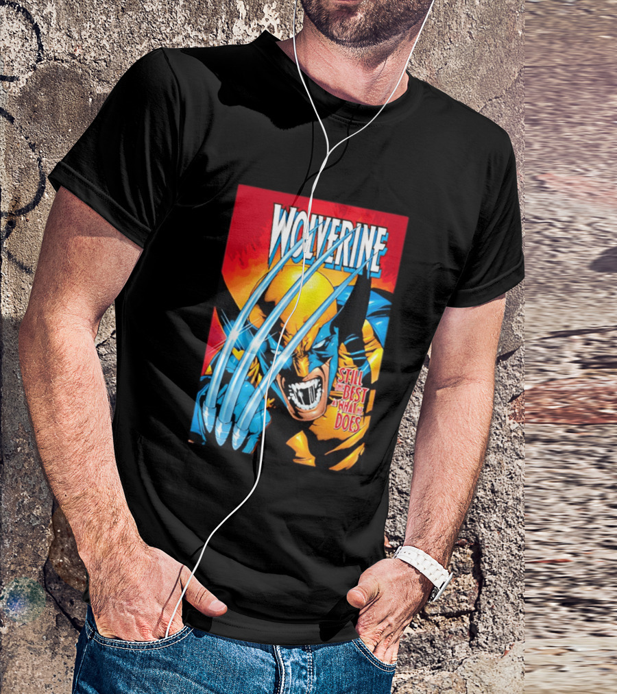 Wolverine Still The Best At What He Does Comic Style Claws Action T-Shirt