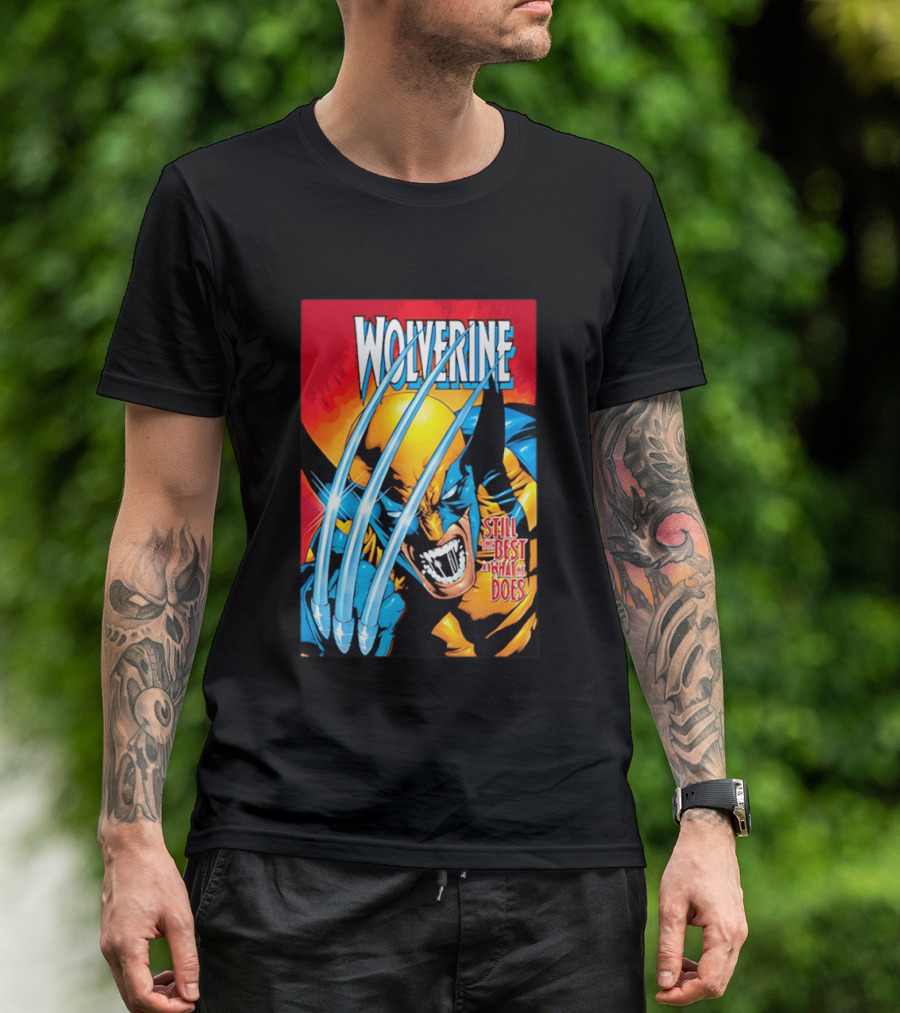Wolverine Still The Best At What He Does Comic Style Claws Action T-Shirt