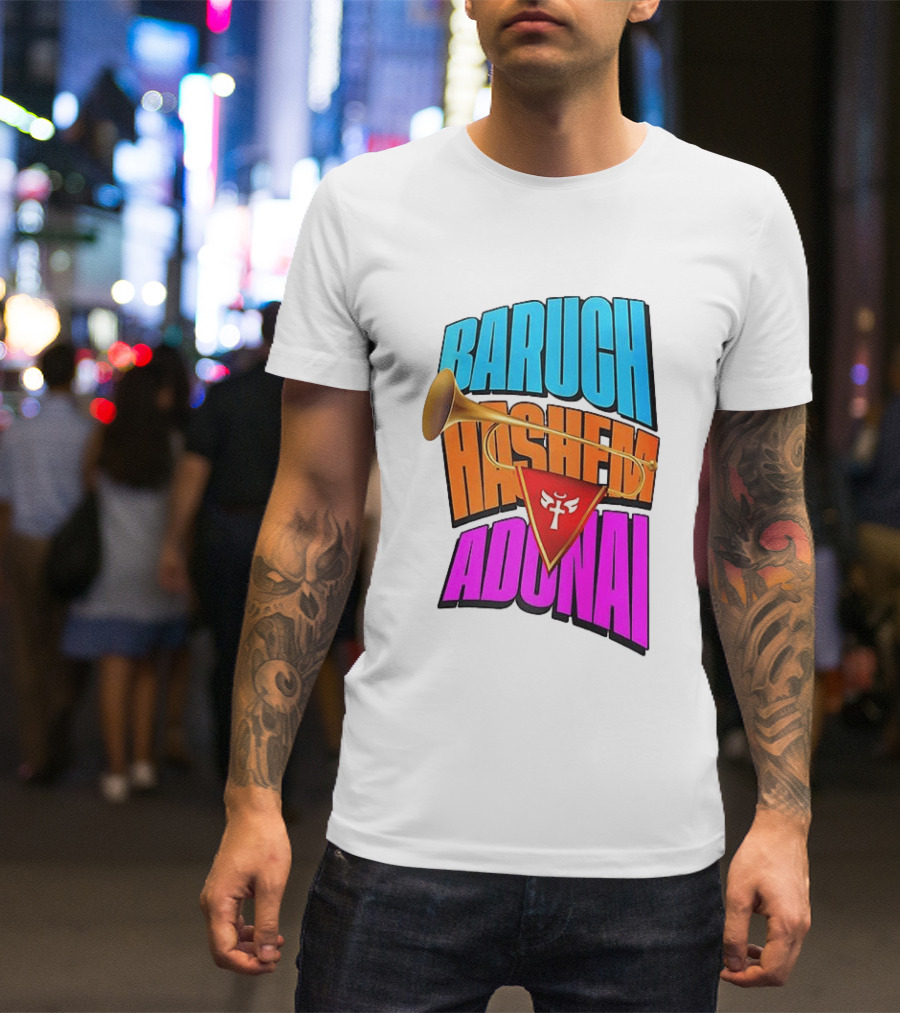Baruch Hashem Adonai Trumpet T-Shirt