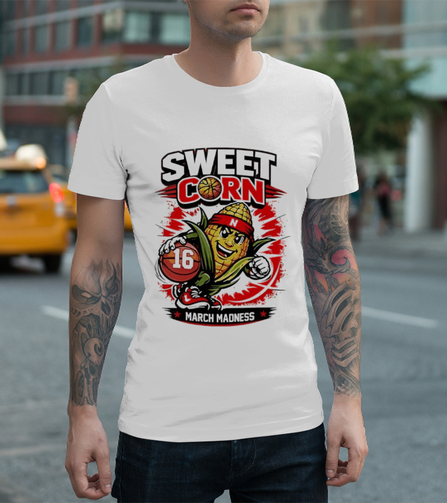 Nebraska Sweet Corn Basketball 16 March Madness T-Shirt