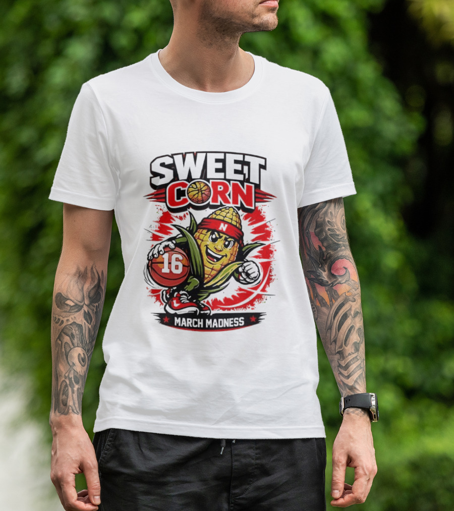 Nebraska Sweet Corn Basketball 16 March Madness T-Shirt