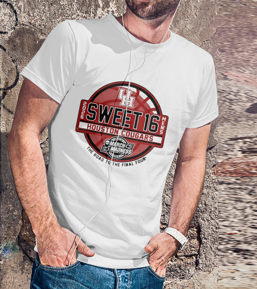 Houston Cougars 2026 Sweet 16 March Madness The Road To The Final Four T-Shirt