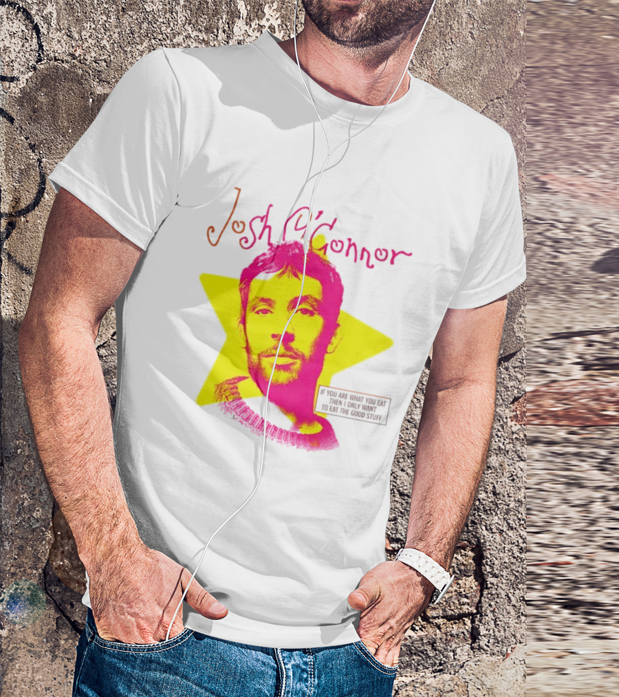 Josh O'Connor Bold Pink Yellow Star Style Eat Cooks Science T-Shirt
