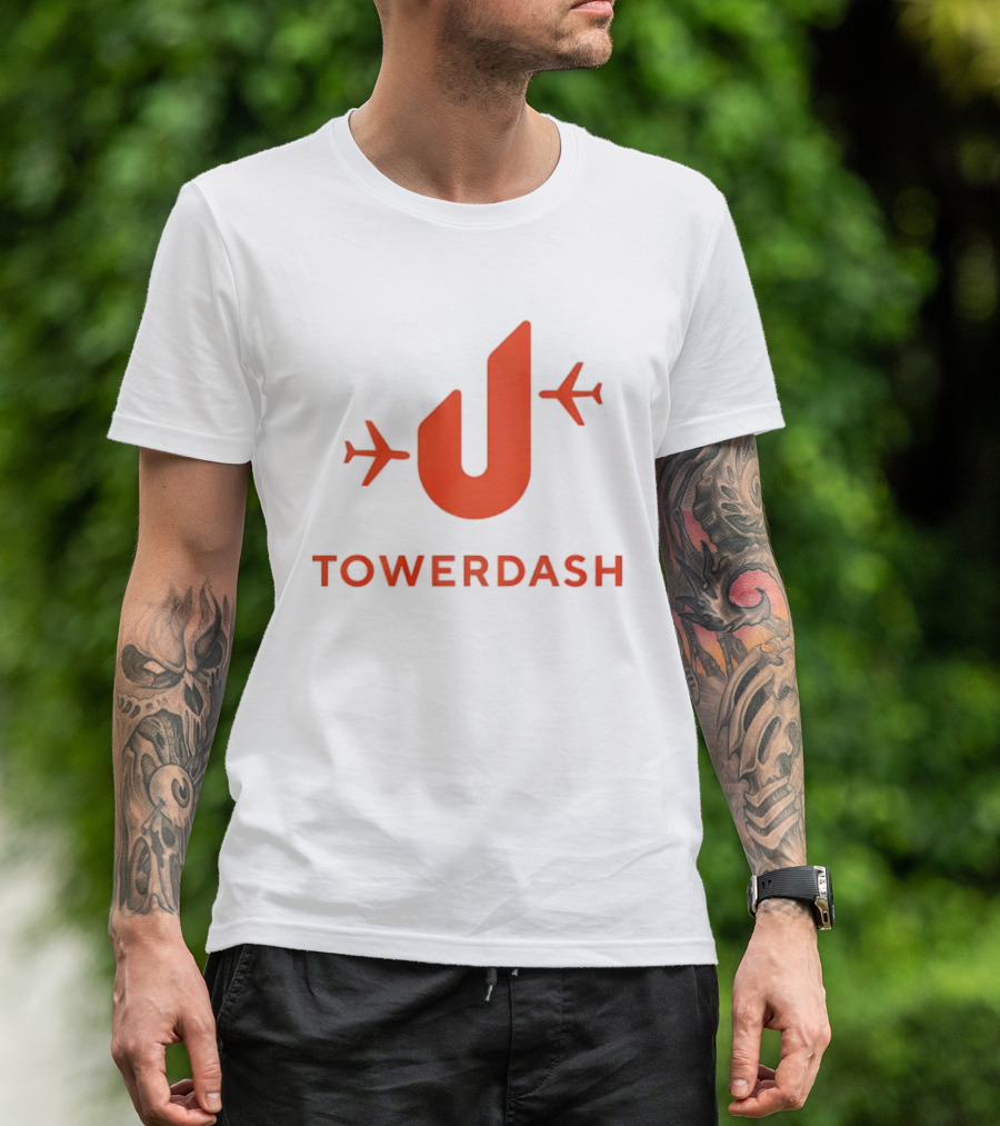 TOWER DASH Airplanes Iconic Red U Shape T-Shirt