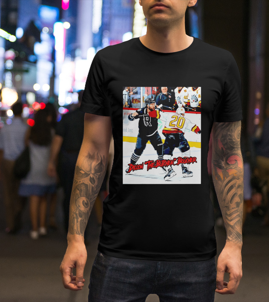 Dillon The Butcher Boucher Rockford IceHogs Hockey Fight Scene T-Shirt