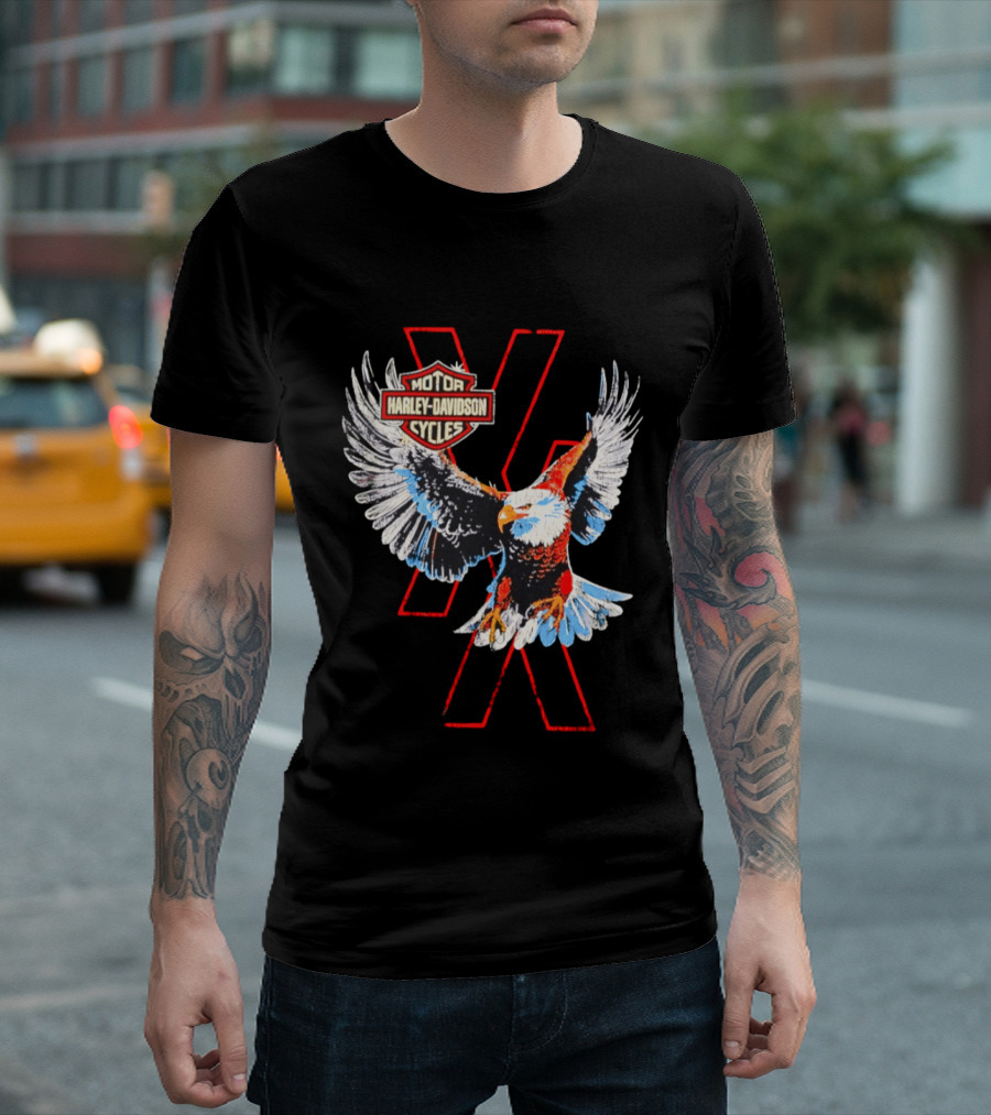 Machine Gun Kelly Harley Davidson X MGK Lost Americana Flying Eagle Cycles T-Shirt