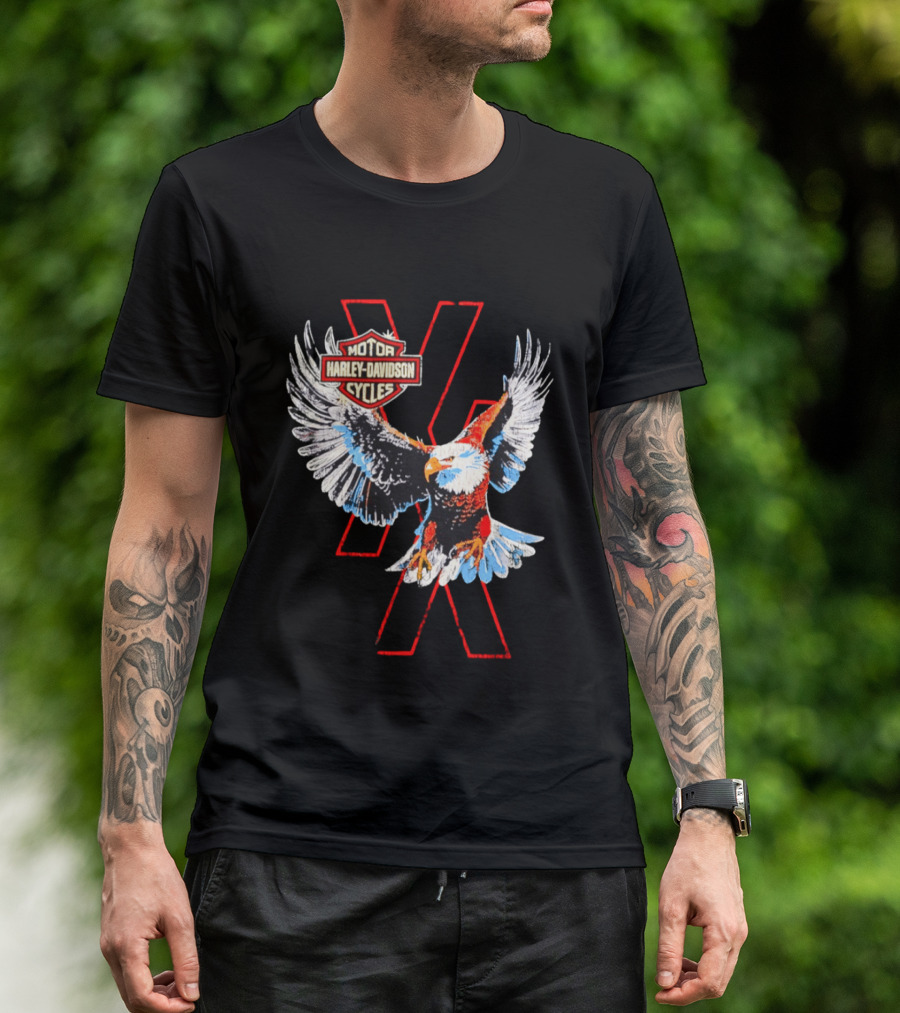 Machine Gun Kelly Harley Davidson X MGK Lost Americana Flying Eagle Cycles T-Shirt