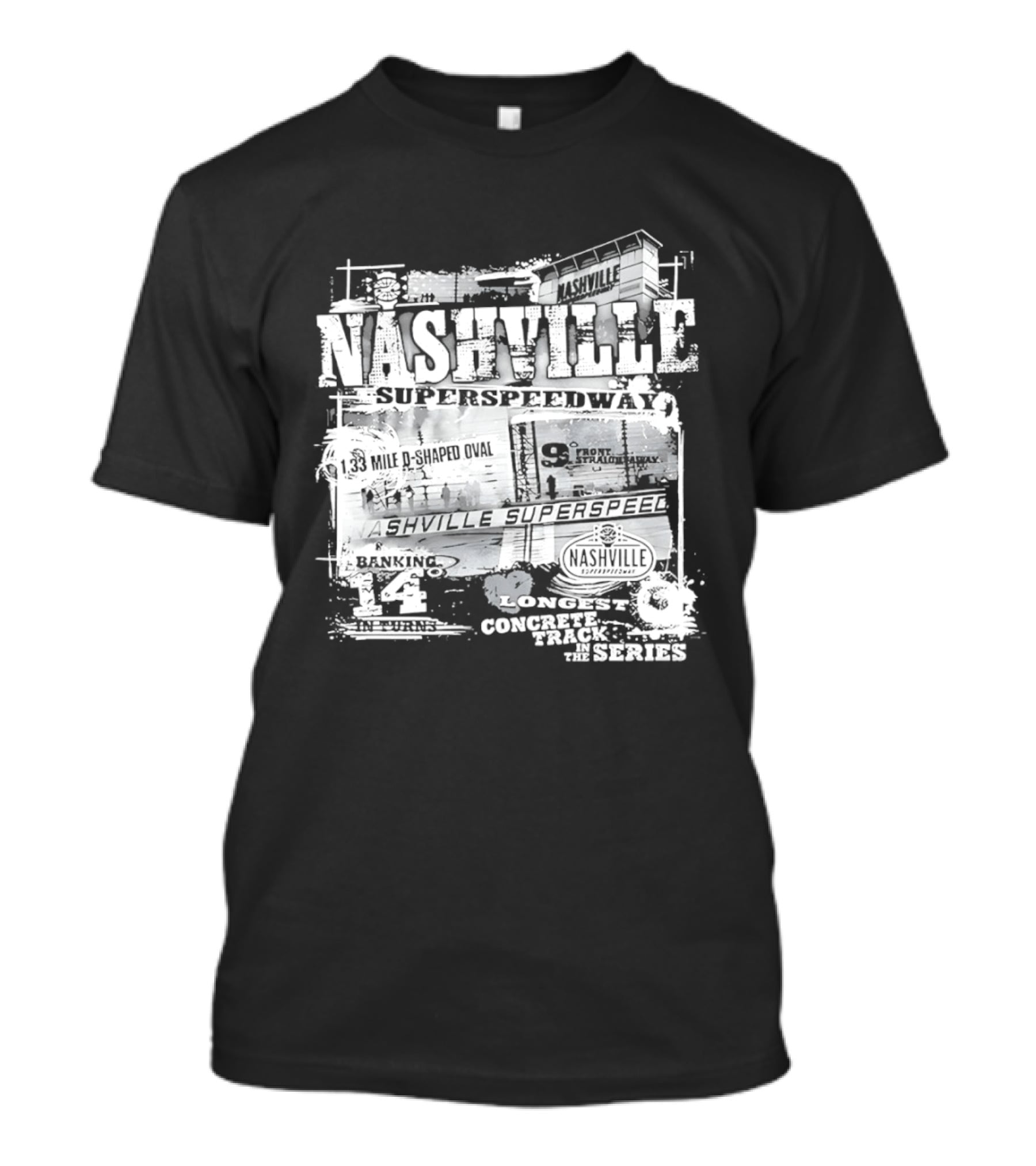 Nashville Superspeedway D Shaped Oval Longest Concrete Track In The Series Racing T-Shirt
