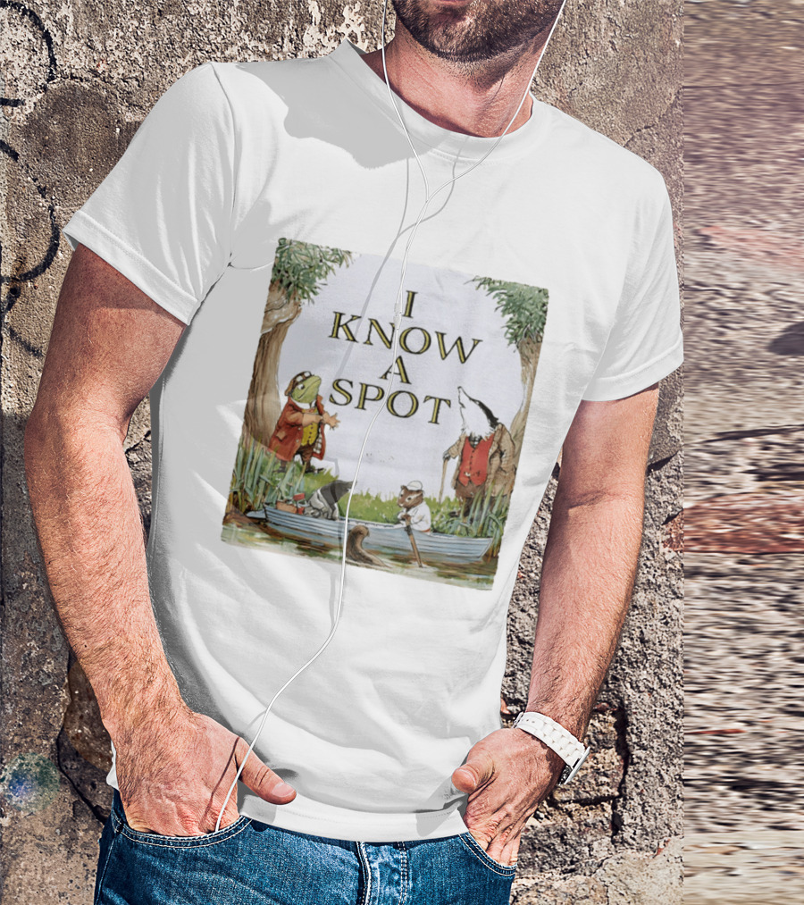 The Wind In The Willows Characters I Know A Spot Scene With Mole Water Rat Badger And Toad T-Shirt