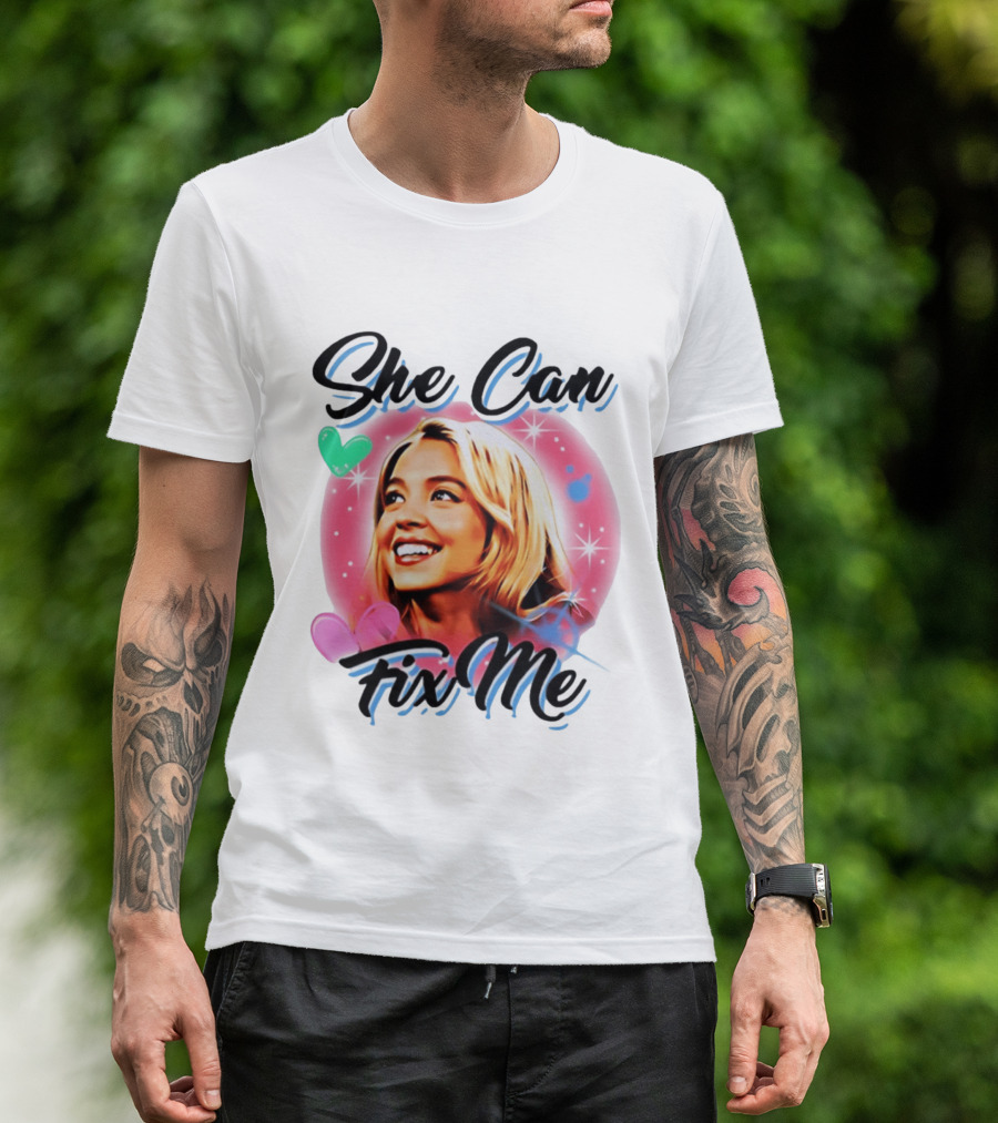 Sydney Sweeney Euphoria She Can Fix Me Hearts Stars T-Shirt