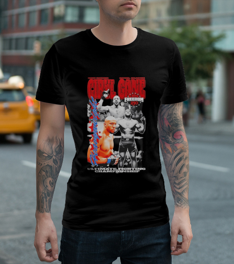 Ciryl Gane UFC Heavyweight Bon Gamin Paris Freedom 250 T-Shirt