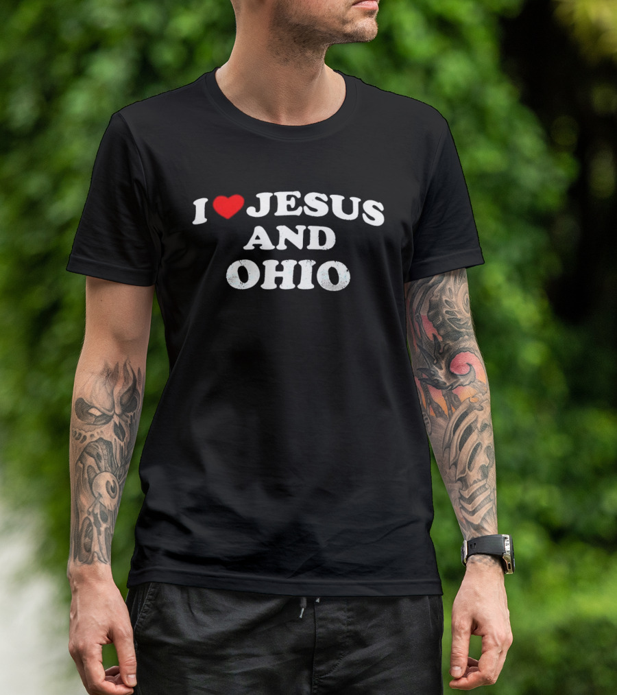 I Love Jesus Heart Ohio Passion T-Shirt