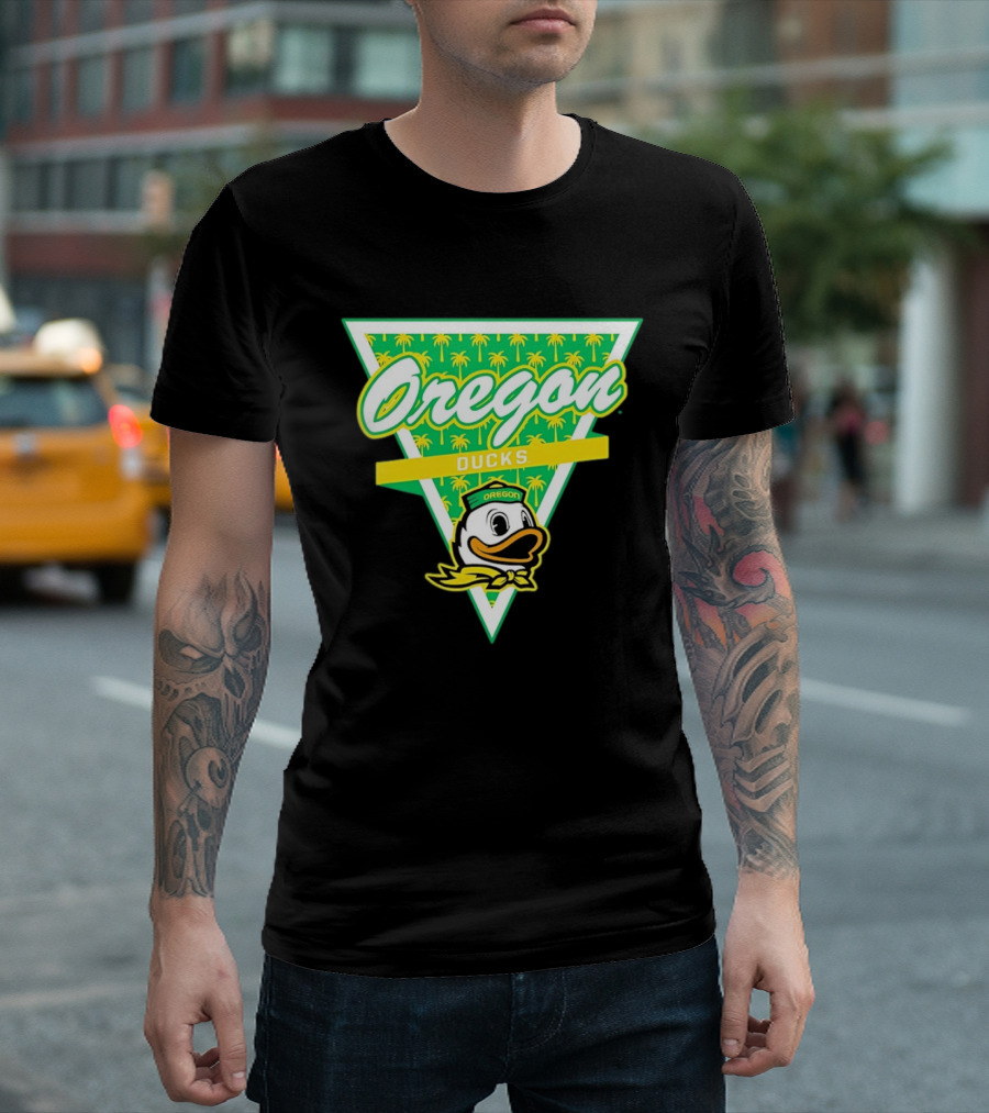 Oregon Ducks Palm Tree Triangle T-Shirt