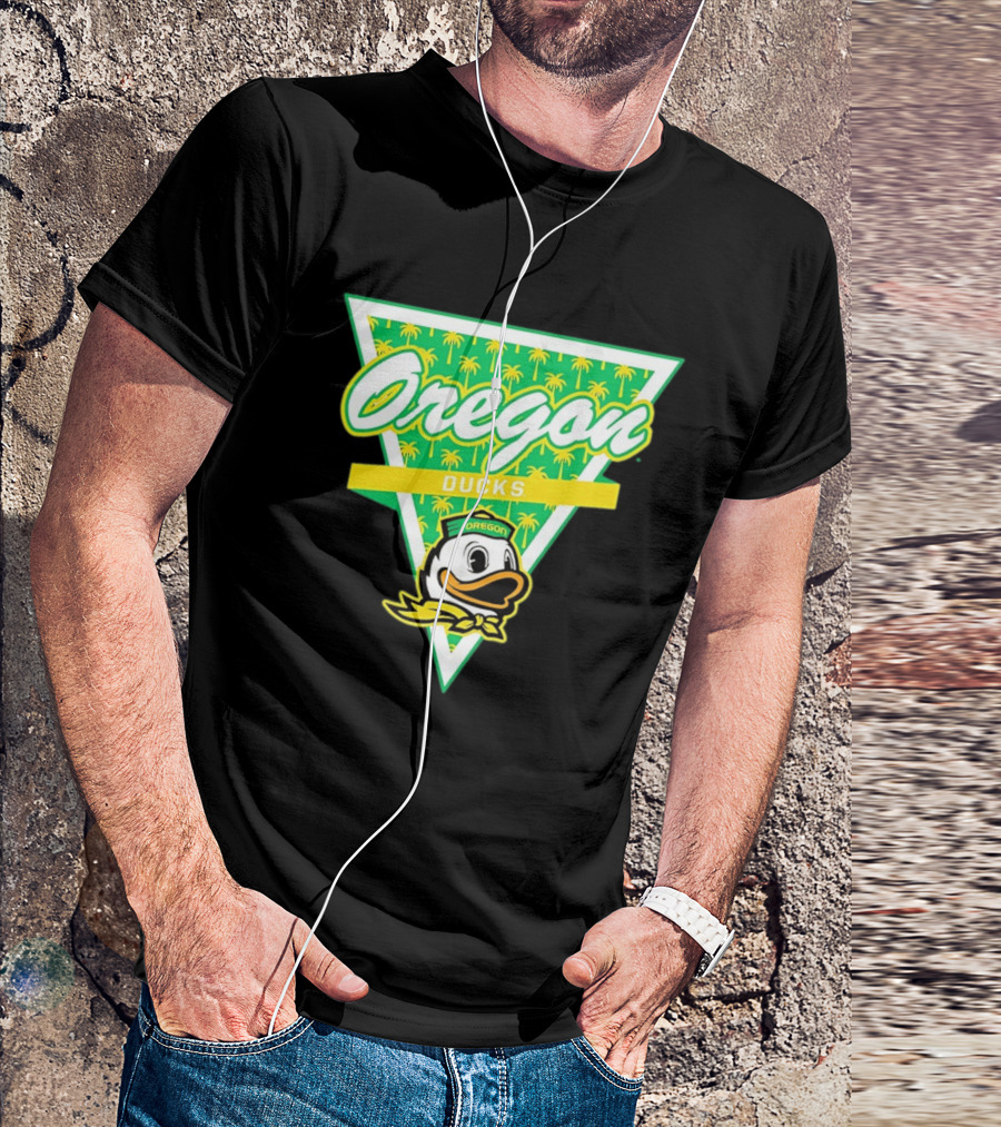 Oregon Ducks Palm Tree Triangle T-Shirt