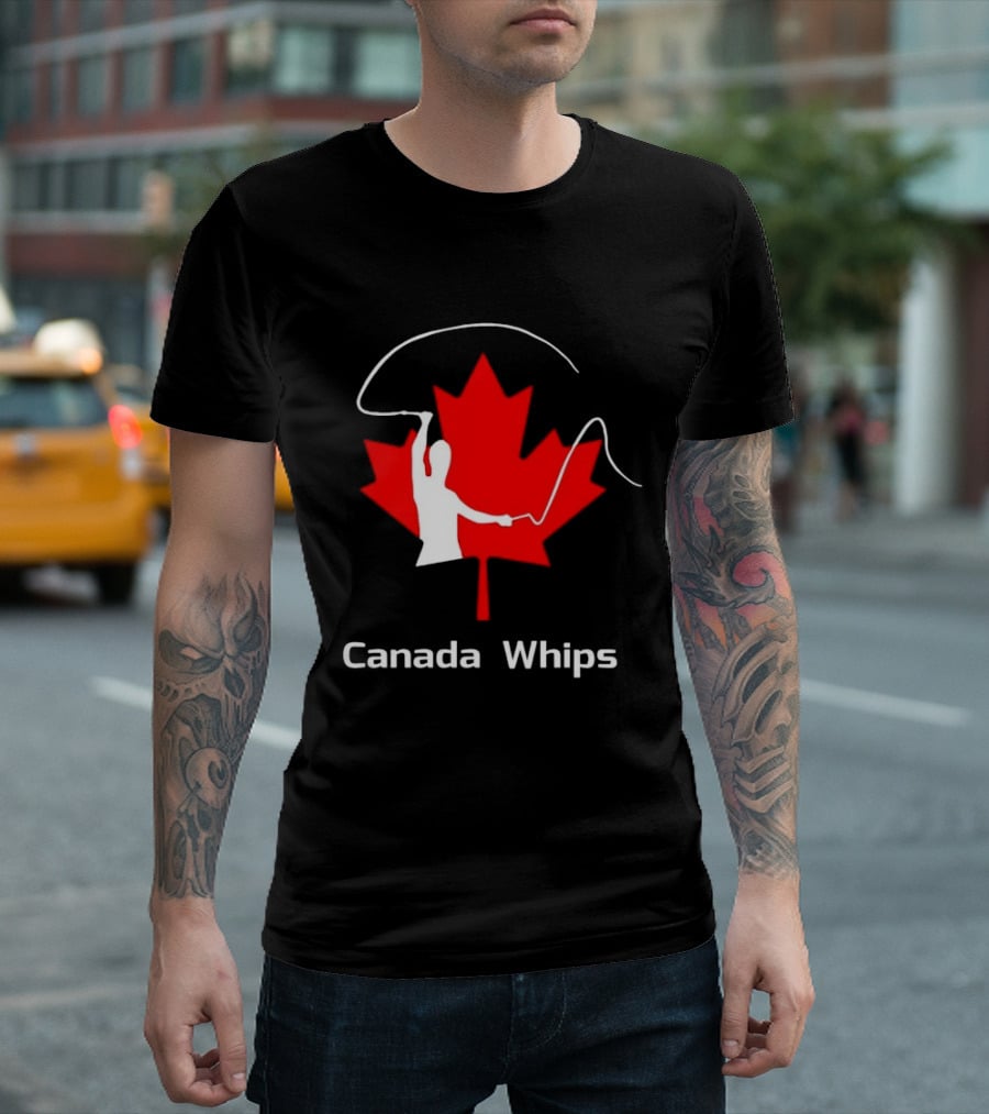 Canada Whips Maple Leaf Whip Cracking T-Shirt