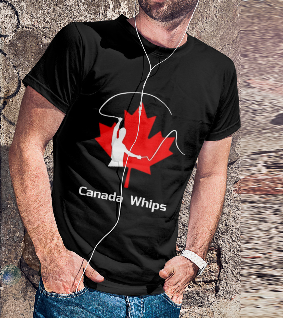 Canada Whips Maple Leaf Whip Cracking T-Shirt