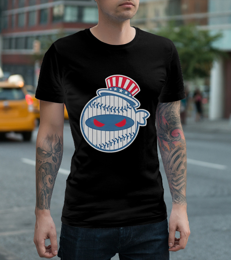 New York Yankees Pitching Ninja Baseball T-Shirt