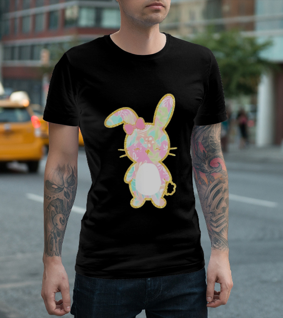 Palm Beach Pastel Preppy Bunny Easter Aesthetic T-Shirt