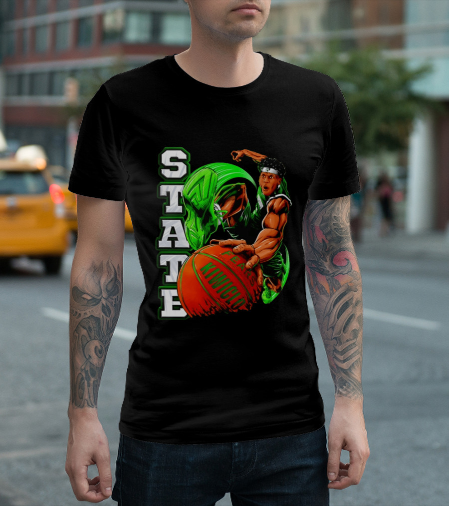 STATE Jeremy Fears Jr The Floor General Michigan Spartans Kiwicho T-Shirt