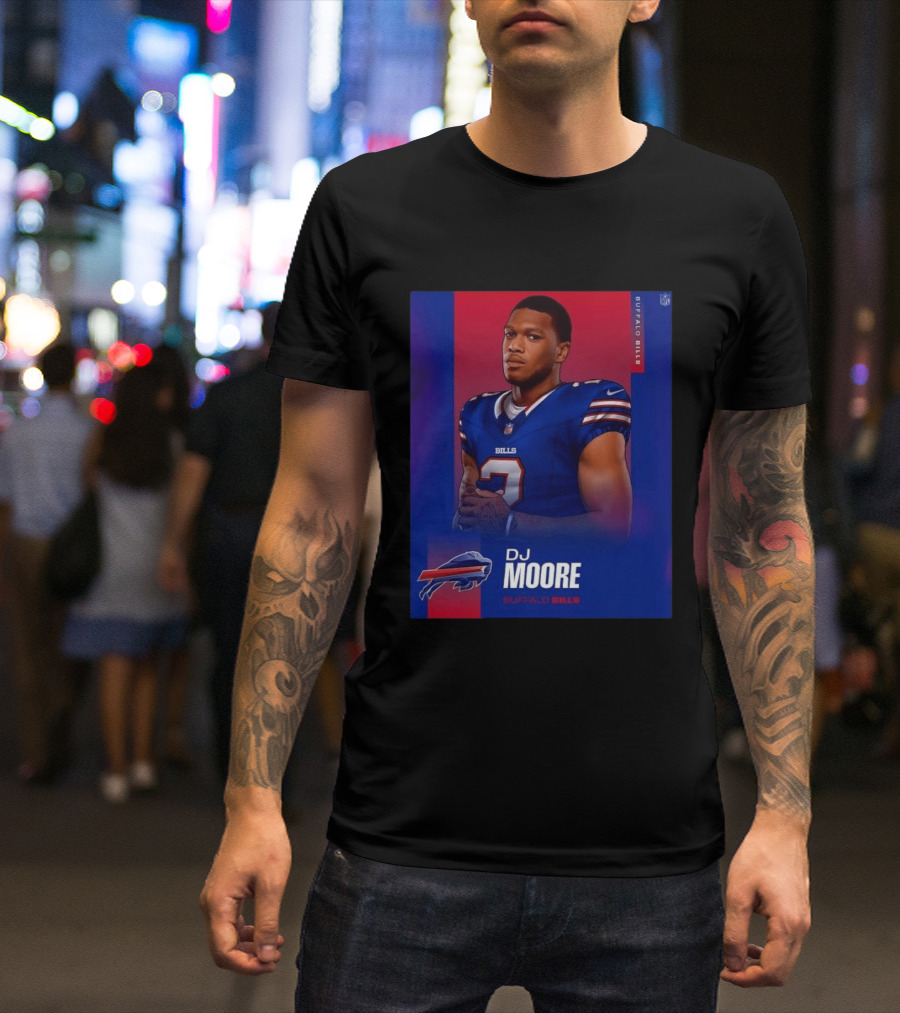 DJ Moore Buffalo Bills 2026 NFL Team Edition T-Shirt