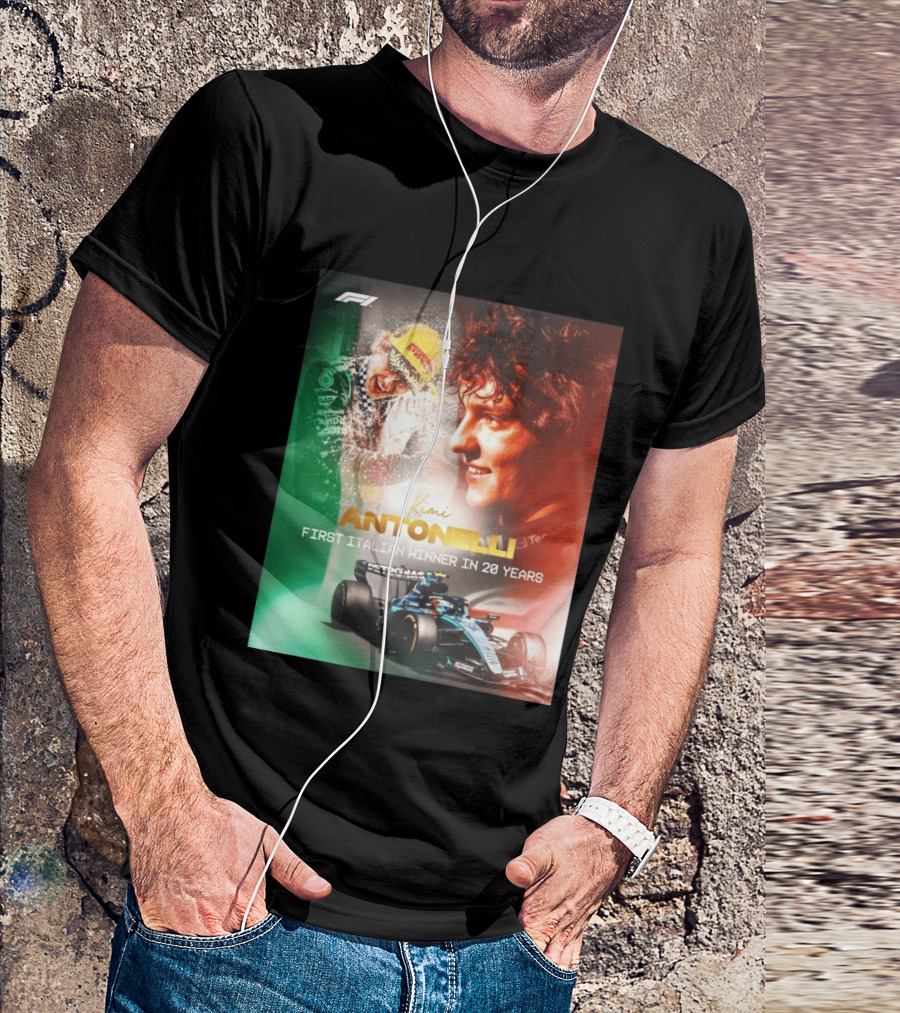 F1 Kimi Antonelli First Italian Winner In 20 Years T-Shirt
